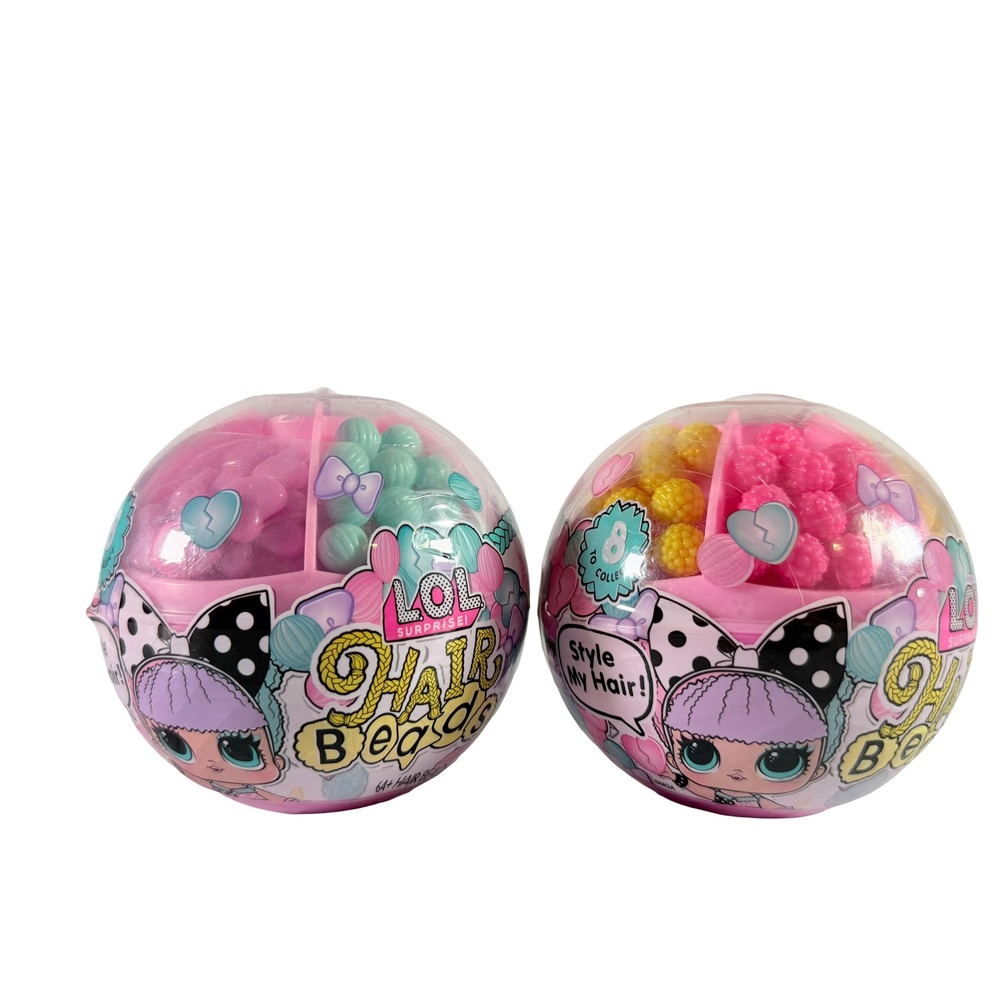 LOL Surprise Hair Beads Tots Dolls Lot of 2 Mystery Balls MGA Sealed